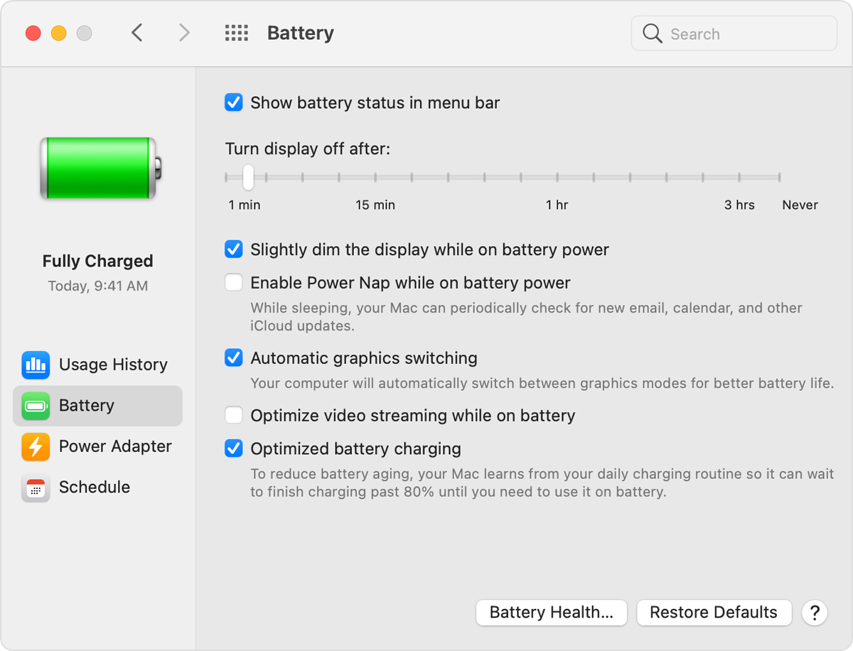 check battery status for mac os sierra
